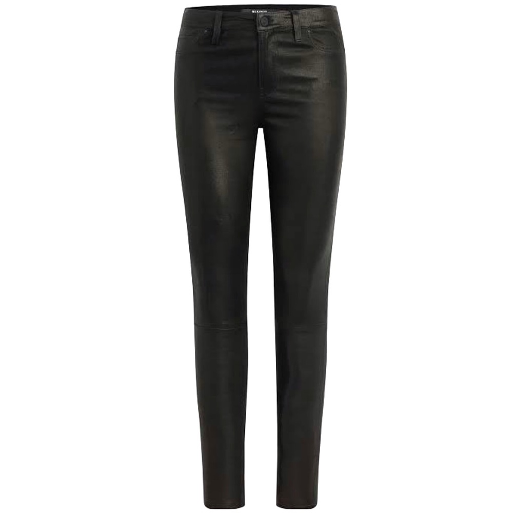Hudson Jeans Black Leather Skinny Pants Slim Fit Trousers XS 24